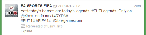 FIFA 14 Ultimate Team Legends announcement at GamesCom